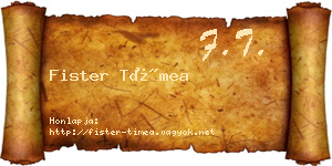 Fister Tímea névjegykártya