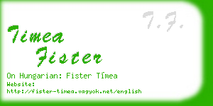 timea fister business card