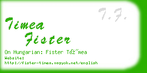 timea fister business card